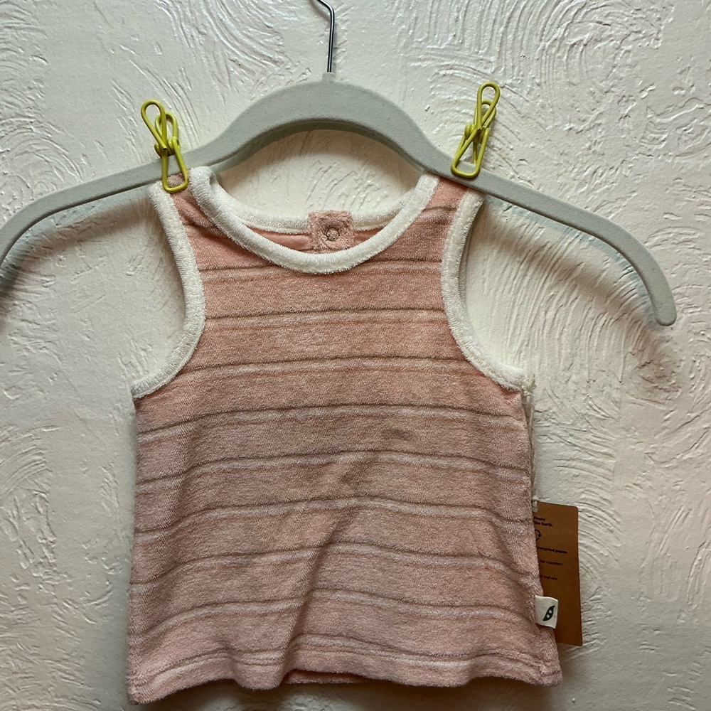 Pink Striped Kids Tank Top by Easy Peasy